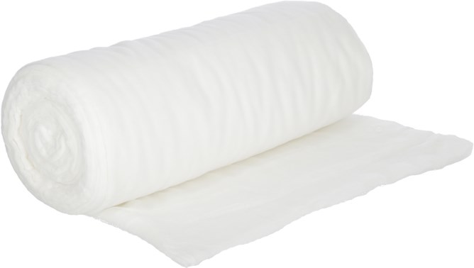 [16491] watte met gaas op rol 40cm x 6M