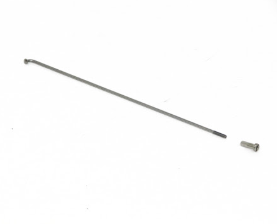 spoke + nipple 217 mm satinless steel