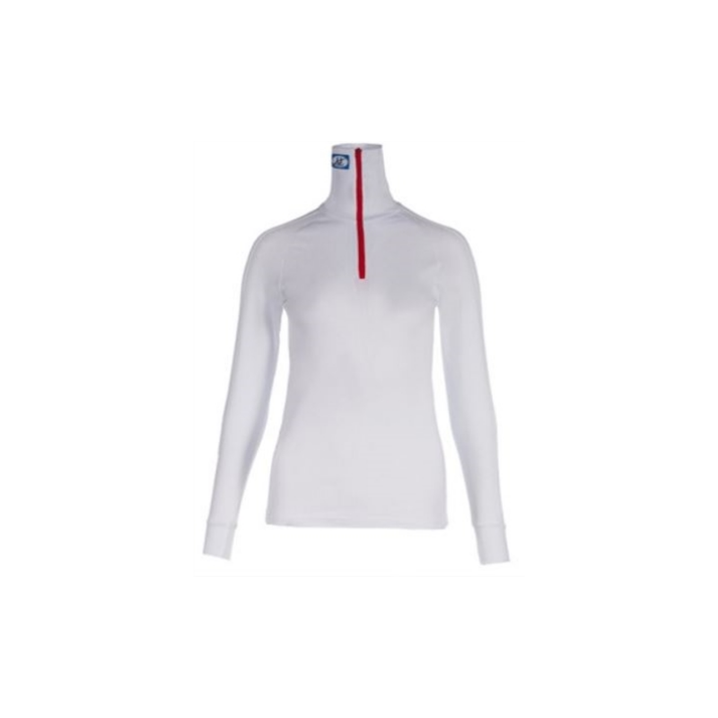 [KLPLS015_15_M] sous pull lange mouw met rits TKO (15 - rood, M /50)