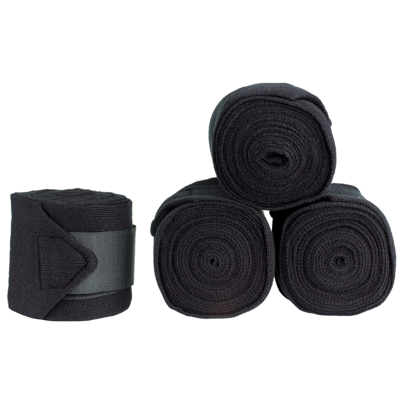 [BBBAN18240_01] stalbandages 4 X 4 meter FT (01 - zwart)