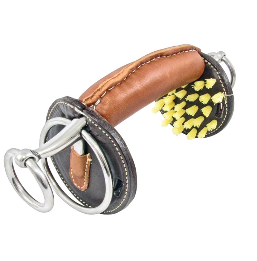 [100196] leather covered double extension bit with brush